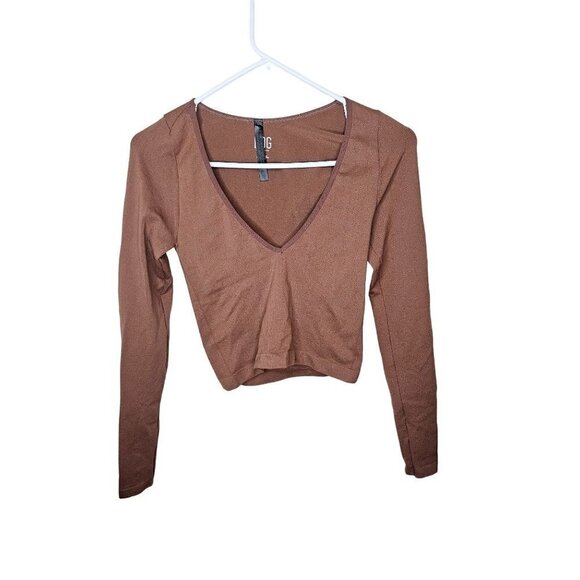 Urban Outfitters Tops - Urban Outfitters BDG Long Sleeve V Neck Soft Stretchy Crop Top SZ S